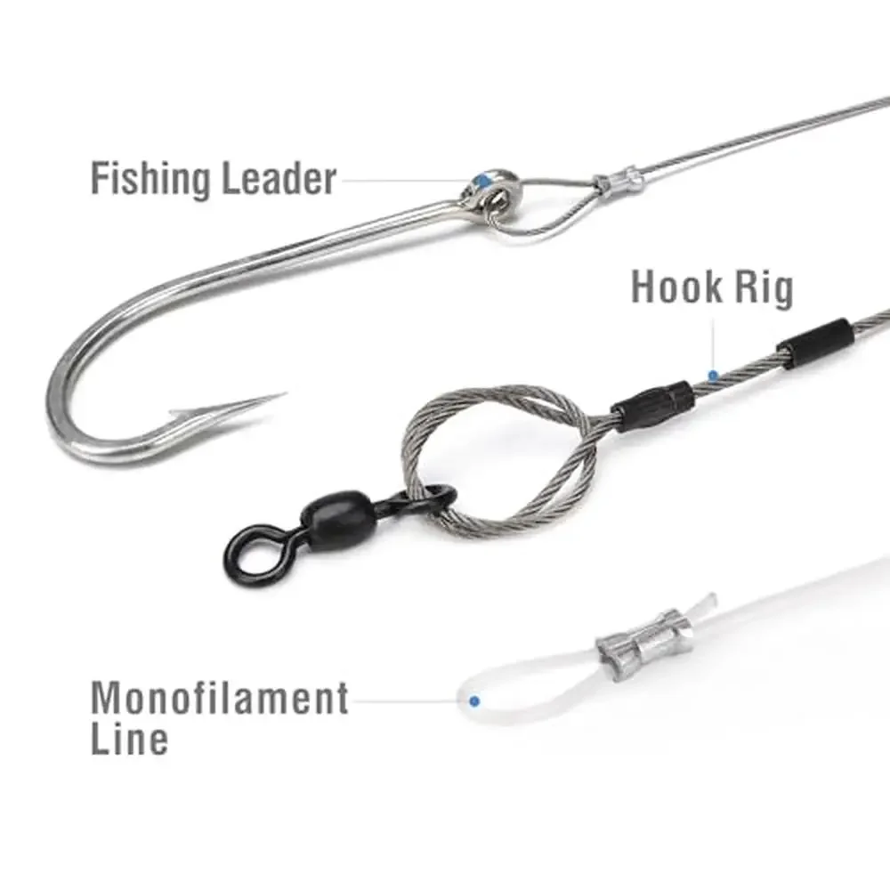 Wire Rope Crimping Tool Kit Swaging Tool Cutter Loop Sleeves 3/64''-1/8'' Wire Rope 483-Piece Set Multi-Purpose Swage Crimper