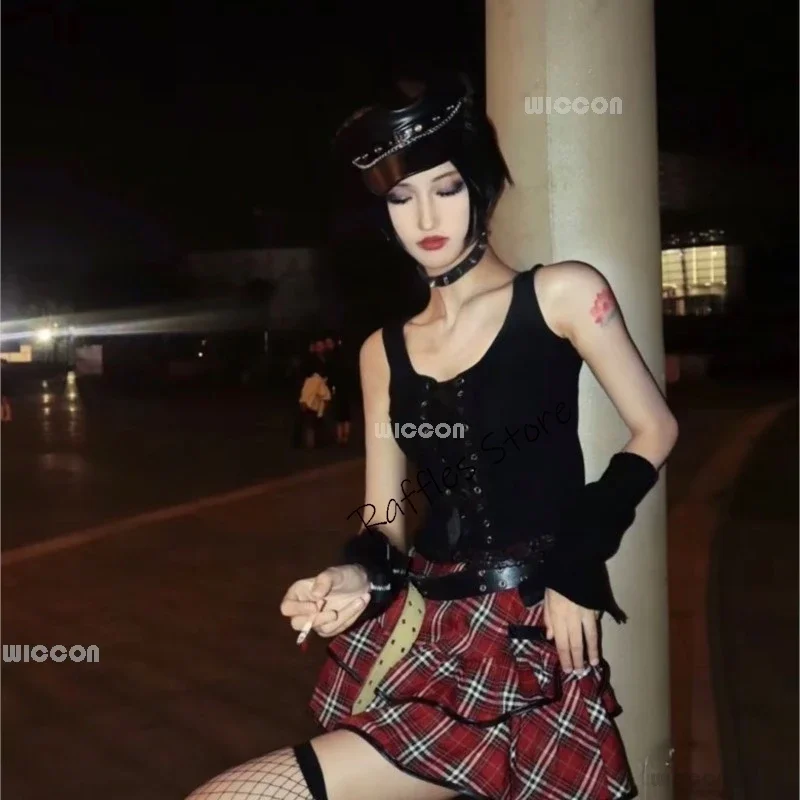 ZA01 Anime Manga Nana Osaki Costume Cosplay Nana Cosplay Calzino Girocollo Parrucca Donna Punk Band Stage Cosplay Uniforme Halloween ParZa0 @