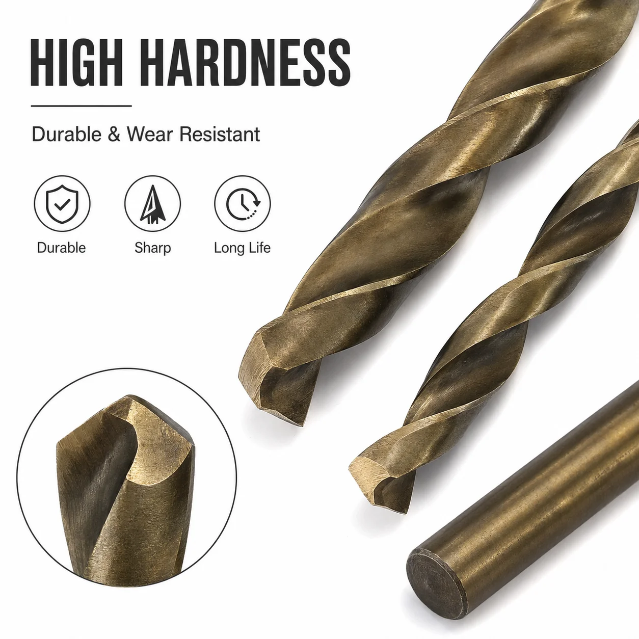 25-Piece HSS Twist Drill Bit Set 1-13mm, High Hardness for Stainless Steel, Iron, Aluminum, Wood, DIY & Industrial Use