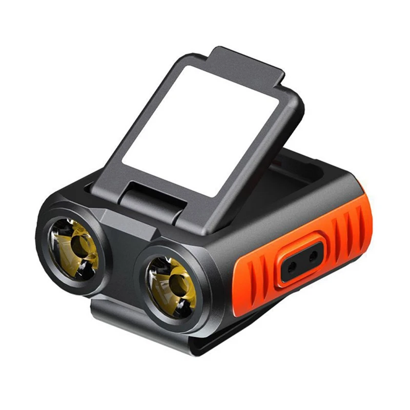 

6A-Head Lamp Rechargeable Hat Clip Light Head Light IPX4 Waterproof Flashlight Work Light 500 Lumens For Camping Fishing