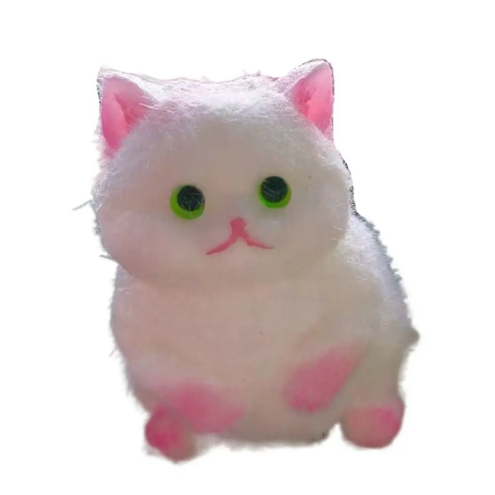 Poupée grand chat à rebond lent, jouet à presser, Simulation colorée, jouets à presser, dessin animé, chat doux, Fidget, Mini ornements