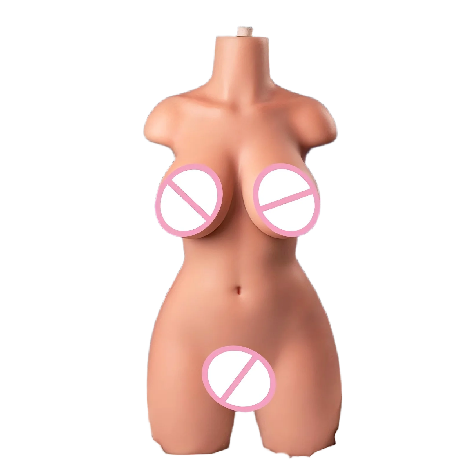 RENHEYUOU Wheat colored 15KG silicone torso  male masturbation anal 3hole large chest half body doll adult sex