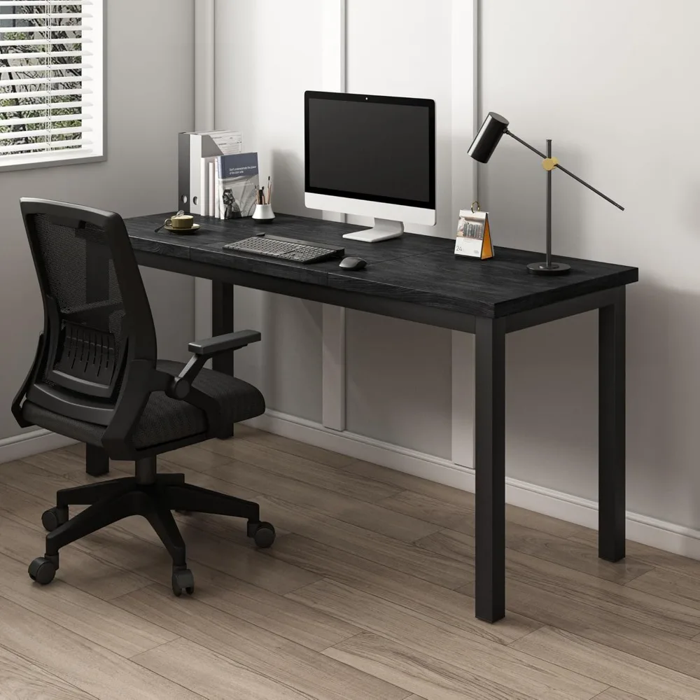 63 Inch Long Computer Desk, Home Office Desk, Modern Table for 2 Person Kids Student Gaming Computer Desk, Simple Office Table f