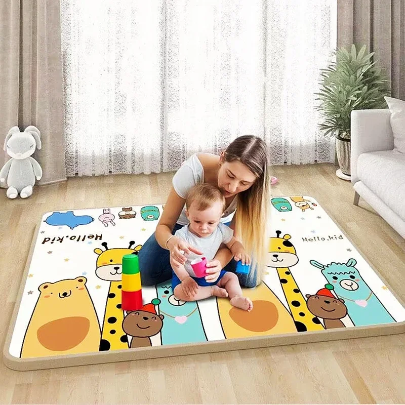 Estera plegable gruesa de 1cm para bebé, tapete de juego para gatear, respetuoso con el medio ambiente, tapete de seguridad para niños