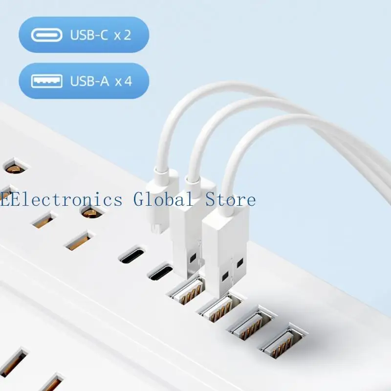 462B Surges Protector Power Strips With USB Charging Port & 1.5M Cable For Desk