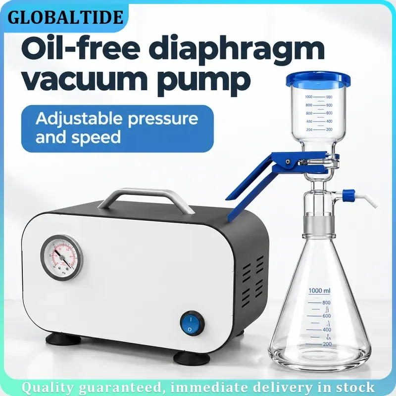 Oil-free Diaphragm Vacuum Pump Laboratory Filter Pump Portable Negative Pressure Pump Adjustable Pressure Lab