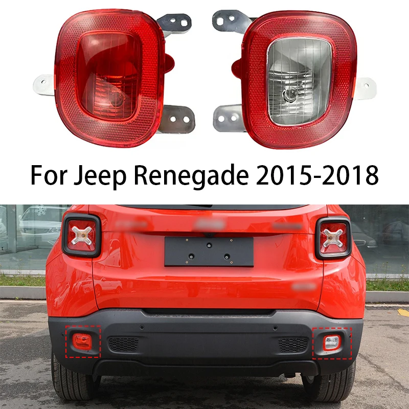 

For Jeep Renegade 2015-2018 With Bulbs Left Right Led Rear Bumper Reflector light Tail Stop Fog Reflector Lamp Rear turn signal