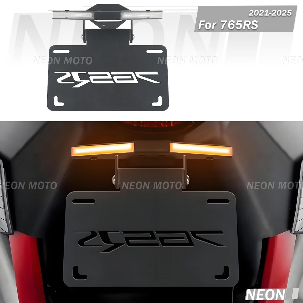 

2020-2025 Motorcycle With light Rear Tail Tidy Fender Eliminator License Plate Holder FOR STREET TRIPLE 765RS 2021 2022-2025