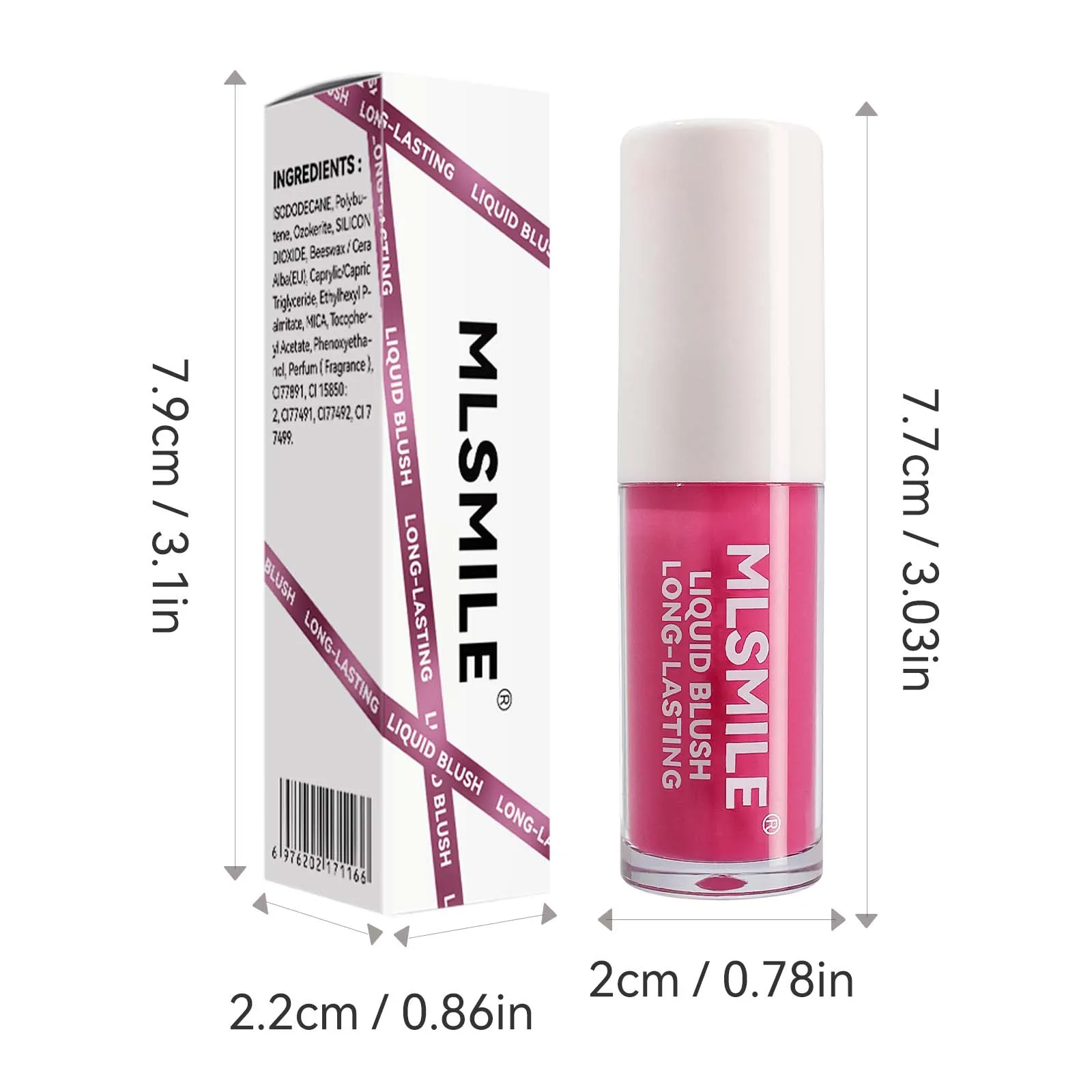 MLSMILE Liquid powder fard Lip cheek Dual Use Fine Shine High gloss riparazione del viso colorazione dell\'acqua Carmine powder blusher