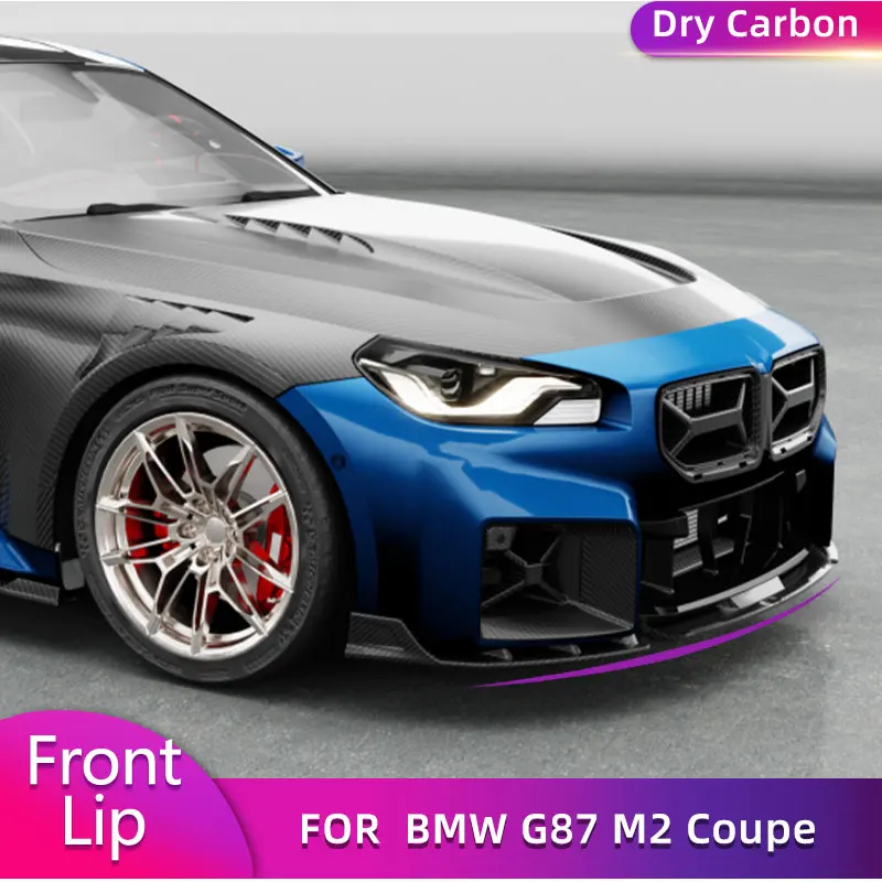 

Prepreg Dry Carbon Car Front Bumper Lip Spoiler for BMW G87 M2 Coupe 2-Door 2022 2023 Racing Front Lip Chin Apron Body Kits