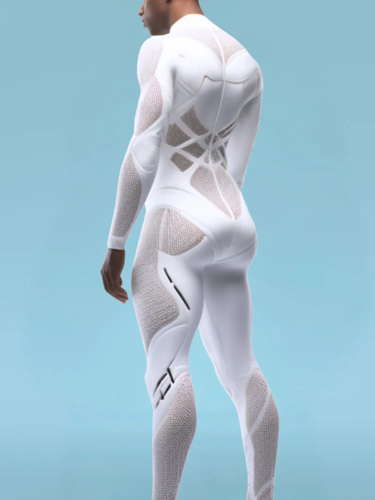 Mechanischer Cyberpunk-Bodysuit für Herren mit Reißverschluss, Zentai 3D-Bodysuit, Halloween-Party-Cosplay-Kostüm, Stretch-Jumpsuit 2026 – Detail 6