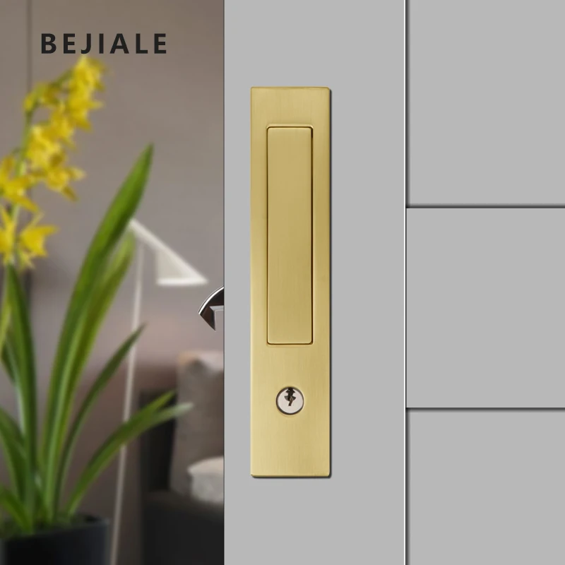 

Wooden Door Shift Lock Bathroom Sliding Door Lock Kitchen Balcony Exit Folding Door American Recessed Invisible Hook Lock