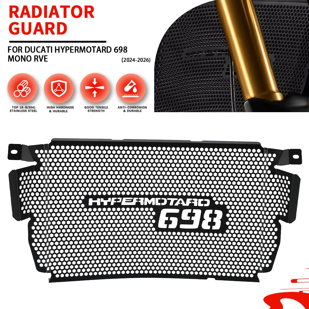 

ДЛЯ Ducati Hypermotard 698 Mono RVE 2024 2025 2026 аксессуары для мотоциклов с ЧПУ, решетка радиатора, защитная крышка
