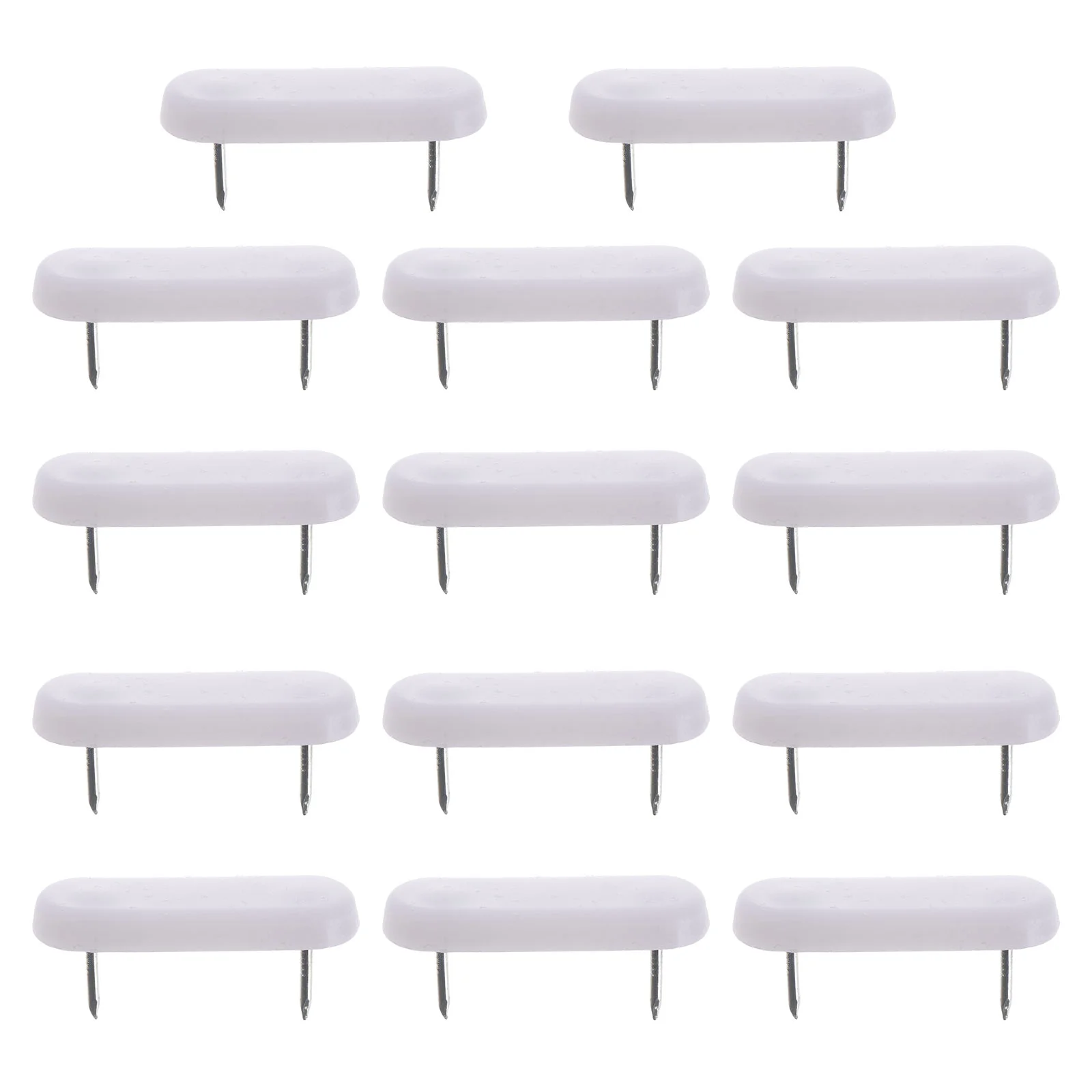 100Pcs Plastic Head Double Nails Furniture Feet Glide Chair Leg Pads Table Floor Protectors Wood Carpet Tiles Rubber Tips Metal image 3