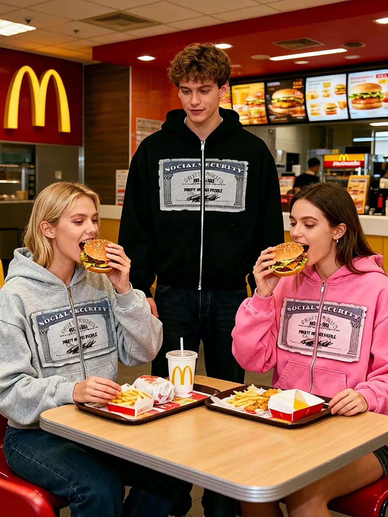 سترات خريفية رمادية عتيقة للرجال على طراز الهيب هوب في الشارع مع قلنسوة Y2K سترة بقلنسوة لطيفة للزوجين #6