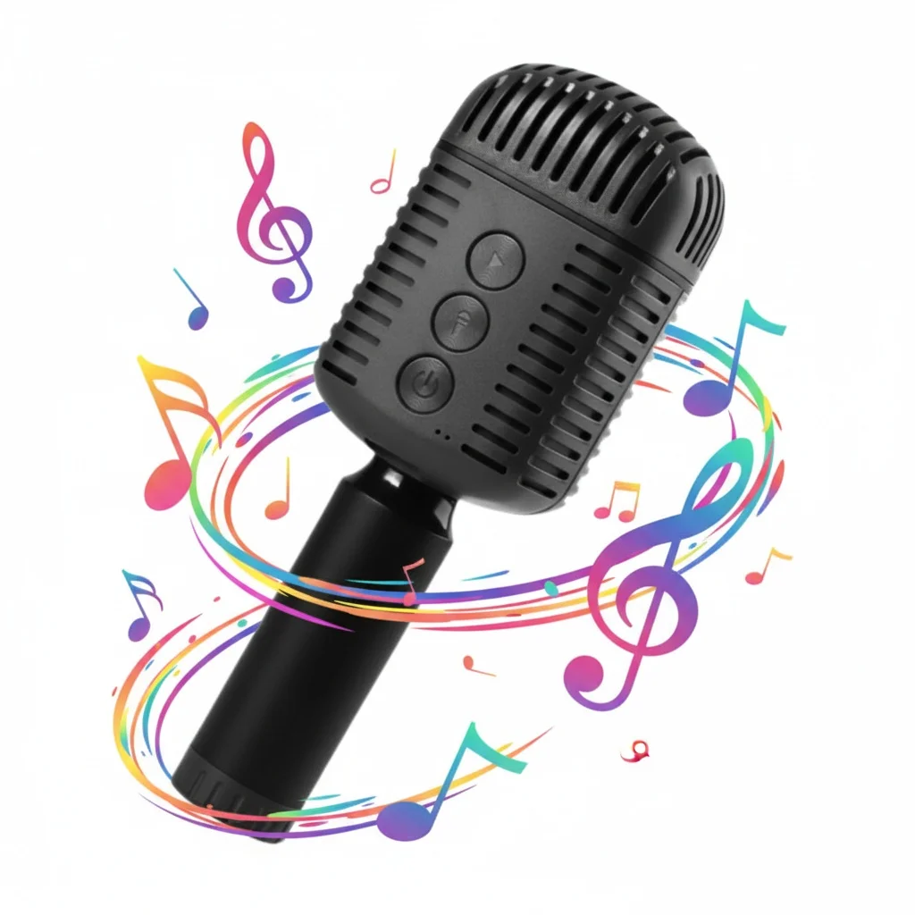 Kids Karaoke Microphone 2-in-1 Speaker Wireless Bluetooth Portable KTV HIFI Sound TWS 4 Voice Changer for Phone PC Party Gift