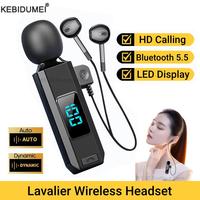 Bluetooth 5.5 Lavalier Headphones Bluetooth Wireless Earbuds With Mic HD Calling Noise Canceling Earphones Sports hifi Headset