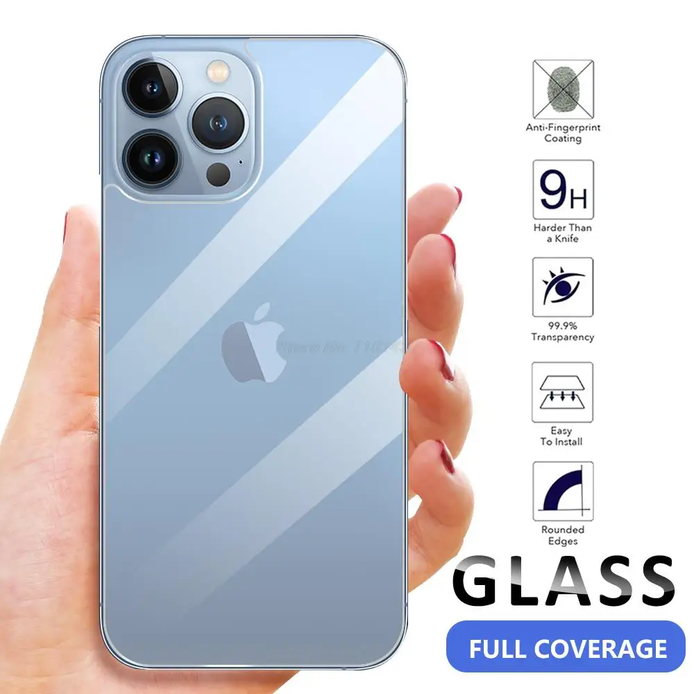 Back Tempered Glass For Iphone 12 13 Pro Max Mini XR XS X 11 14 15 Pro Max Plus Screen Protector For Iphone 15 SE 7 8 Rear Film