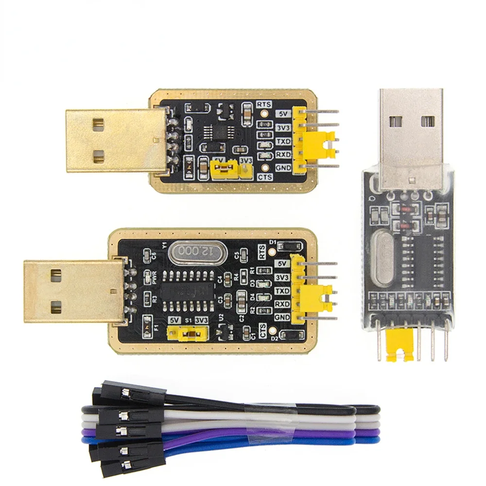 

5PCS Local Tyrant Gold CH340E USB To TTL Module To Serial Port Zhongjiu Upgrade, Brush STC Download Cable 340G