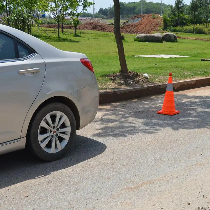 Imagem -06 - Cone Telescópico de Plástico Retrátil 38cm 48cm 68cm Alto Dobrável Bloco de Estrada Instalações de Trânsito Luz Piscante Sinais de Aviso