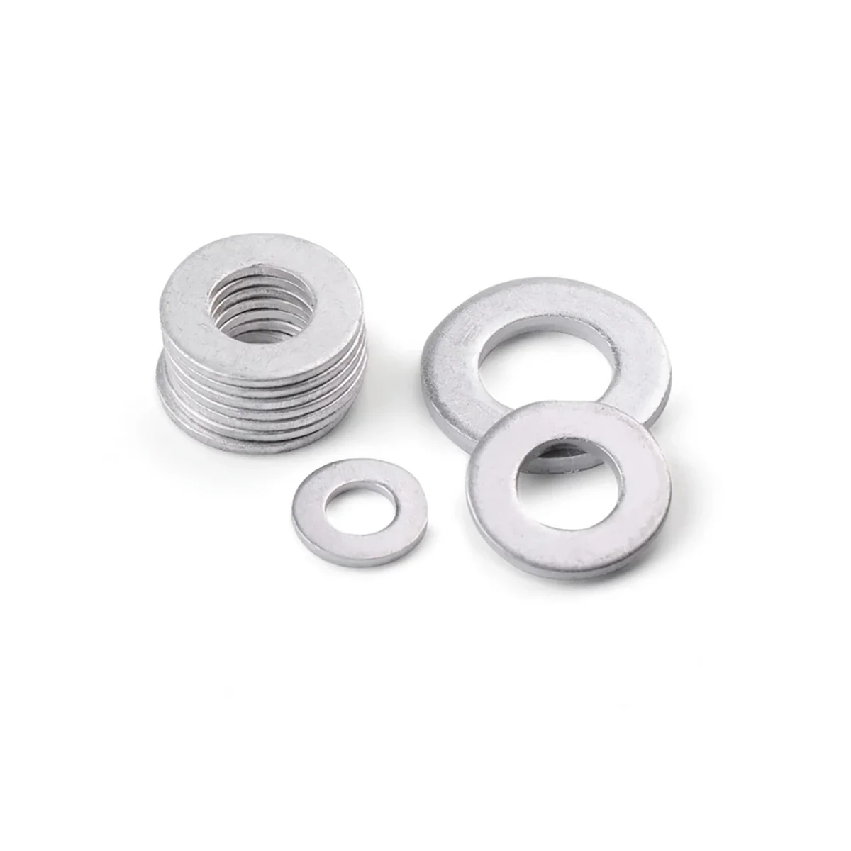 

100pcs Thickness=1/1.2/2mm Aluminum Flat Gasket Washer Sealing Rings Nut and Bolt Set Ring Seal M3M4 M5 M6 M8 M10 M12 - M50