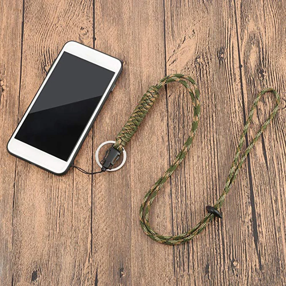 

6Pcs Paracord Lanyard Waterproof Bag Strap Retractable Adjustable Rope Necklace Key Holder Wrist Strap for Camping Hiking
