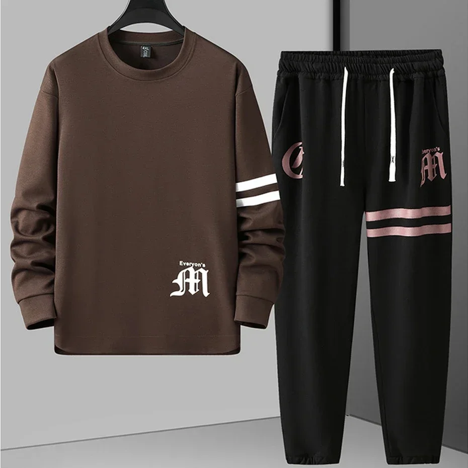 

DIANRUO весенне-осенний спортивный костюм мужской 12XL плюс размер мужские комплекты толстовка спортивные штаны модные повседневные костюмы vêtement homme