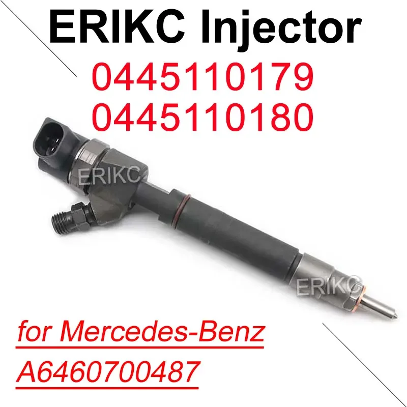 0445110179 Common Rail Diesel Injector Nozzle 0445110180 Fuel Sprayer Inyector for BOSCH MERCEDES-BENZ A6460700487 6460700487