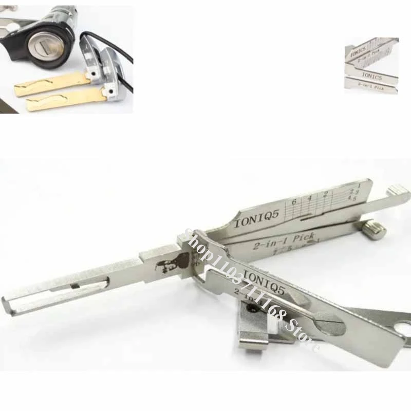 KK12 2-in-1 Pick Decoder Auto Automotive Picking IONIQ5 IONIQ6 LISHI 2-IN-1 Lock Pick e Per Hyundai Ioniq Tucson Picking Tool