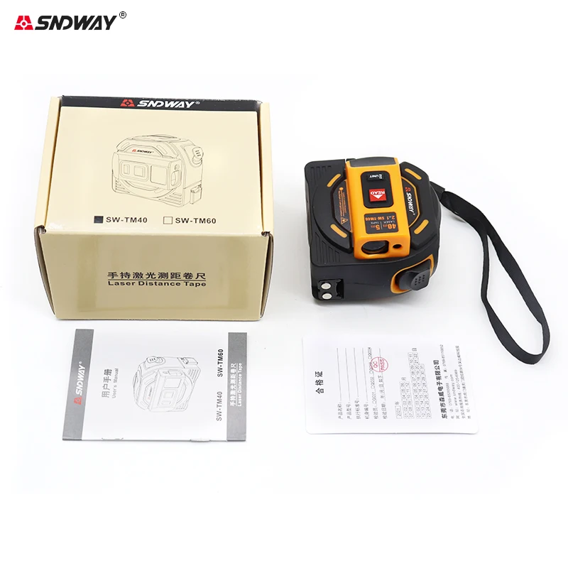 3in1 Laser Distance Meter Measuring Laser Tape Measure Digital Distance Meter Digital Electronic Roulette Stainless Tape Measure