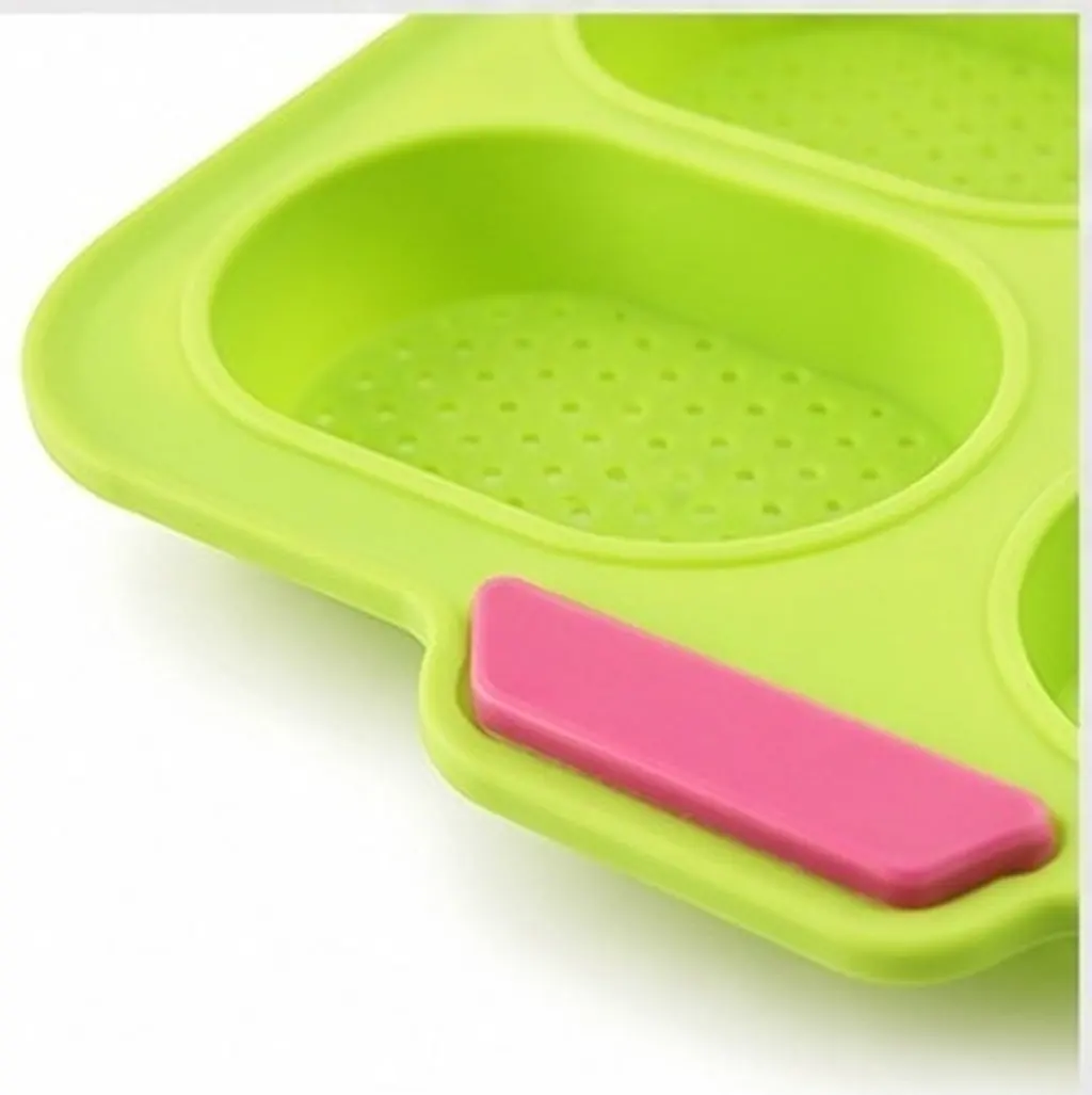 8 Slot French Roll Silicone Baking Mold Food Grade Heat Cold Resistant Flexible Non Stick Cake Pudding Fondant Bread Decorating