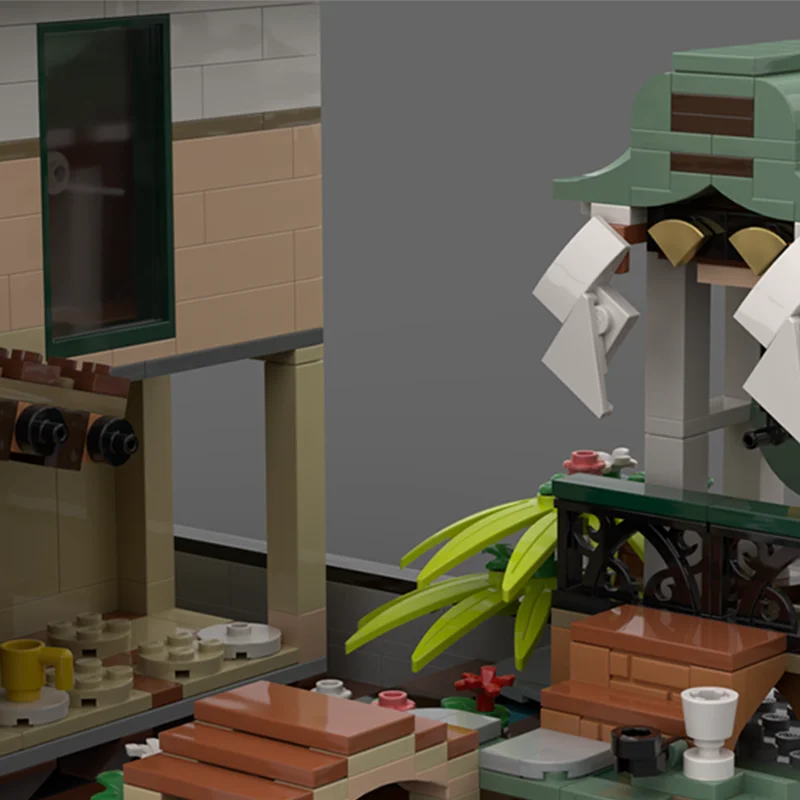 1773 elementy MOC Japońskie Ryokan - Pomysły na Remont i Modelowanie z Klocków Konstrukcyjnych, Zabawka do Składania, Pomysł na Prezent Świąteczny, Edukacja dla Dzieci