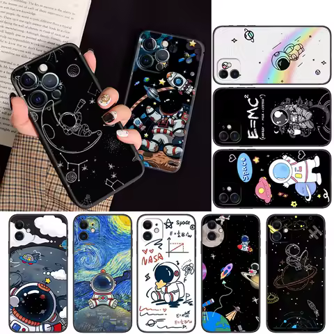 astronaut cartoon Soft Silicone Case for Samsung A71 A72 A73 A81 A82 A91 S20 Fe Lite S21 S22 S23 S30 Ultra