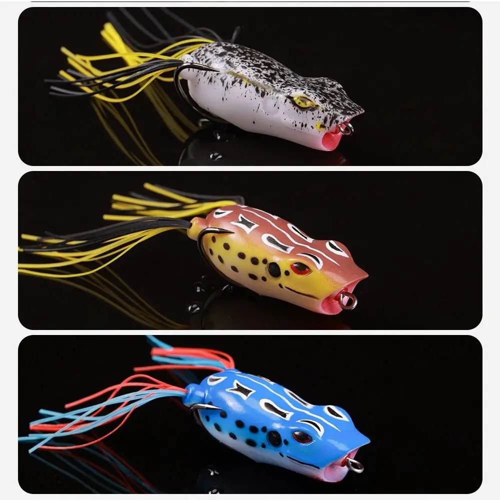 Силиконовая рыболовная приманка, цветная 5,3 см/11 г, искусственная приманка с двойным крючком, цветной хвост из высокоуглеродистой стали, лягушка, рыболовные аксессуары