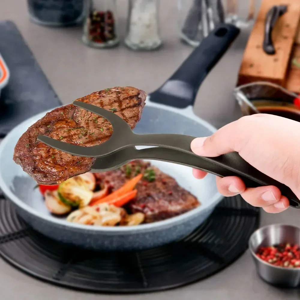 2-in-1-Flip-Zange mit Nylongriff, Eierspatel, Zange, Steak-Spatel, Zange, Klemme, Pfannkuchen, gebratene Wender, Küchenzubehör, Küchenartikel – Detail 5
