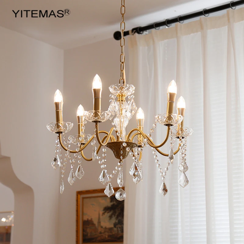 Bedroom Crystal Chandelier Gold Copper Lighting In Living Room Foyer Dining Room Kitchen French Country Farmhouse Chandeliers