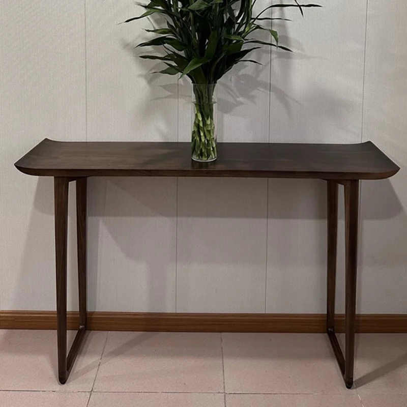 Mesa Vintage Entrance Table Narrow Small Creative Wooden Corner Table Design Modern Tavolino Ingresso Furniture Living Room image 4