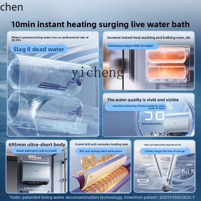 HXL  live water flat bucket electric water heater frequency conversion speed heating 60 liters bath bathroom household