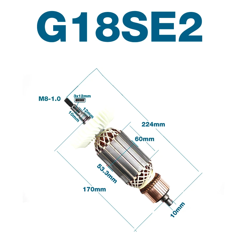 

AC220-240V Armature Rotor 180 Accessories for Hitachi G18SE2 Angle Grinder Armature Rotor Anchor Power Tools Replacement Parts