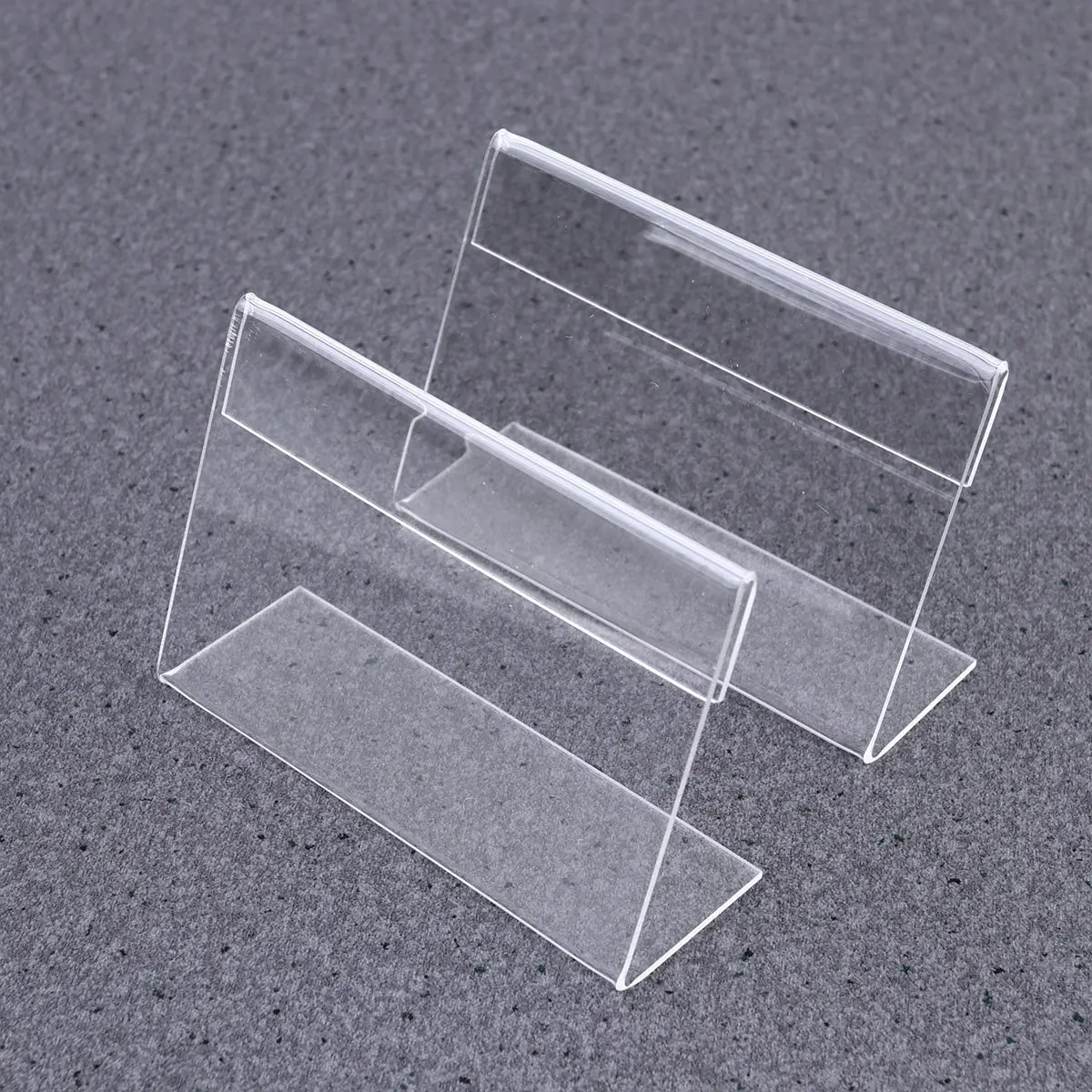 10Pcs Acrylic Shaped Display Stand Holder For Price Display Shop Manager Clear Desktop Photos Cards Papers
