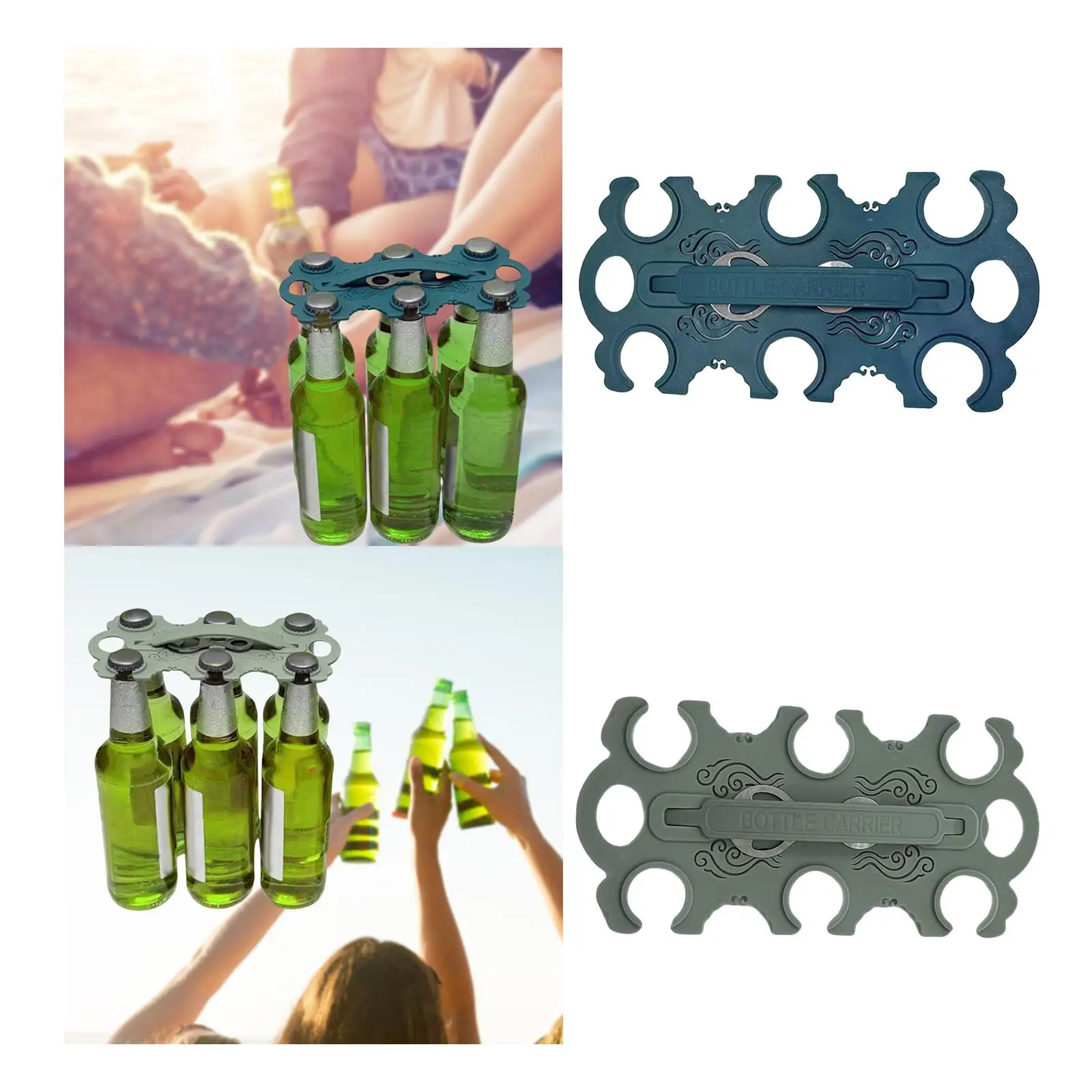 حامل مشروبات مع مقبض موفر للمساحة، رف مشروبات مدمج متعدد الوظائف وقابل لإعادة الاستخدام للمنزل والسفر في الفناء الخلفي