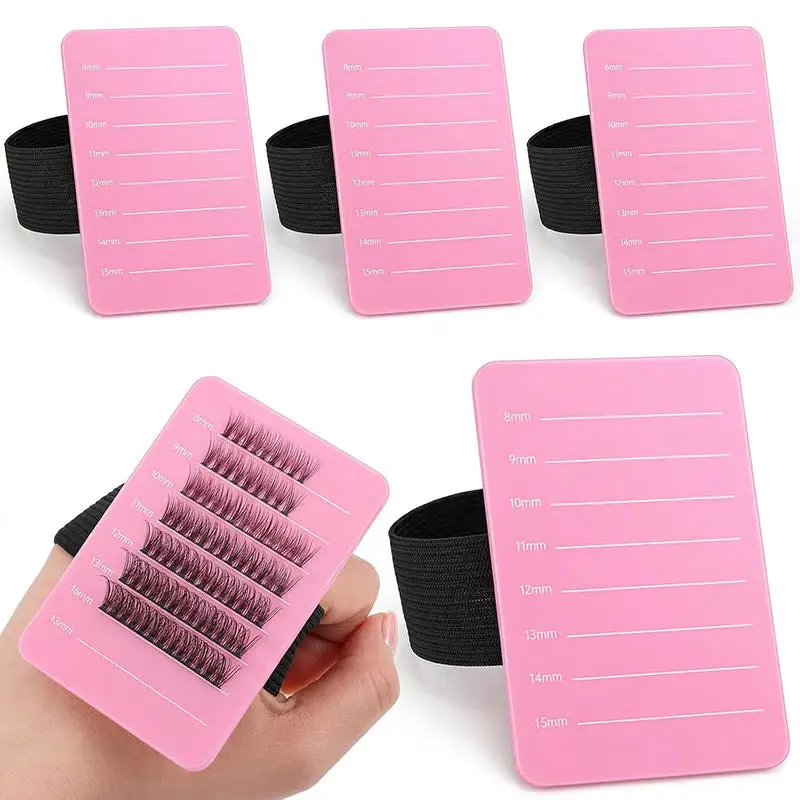 Palette à cils en acrylique avec sangle de poignet réglable, compatible avec la plupart des supports d'extensions de cils