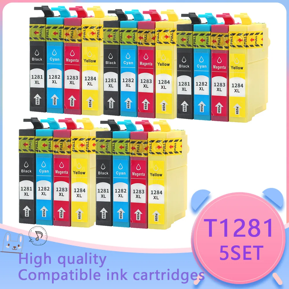 Replacement for T1281 T1284 1281 Ink cartridge Compatible for Epson stylus S22 SX130 SX125 SX235W SX435W SX425W BX305F BX305FW