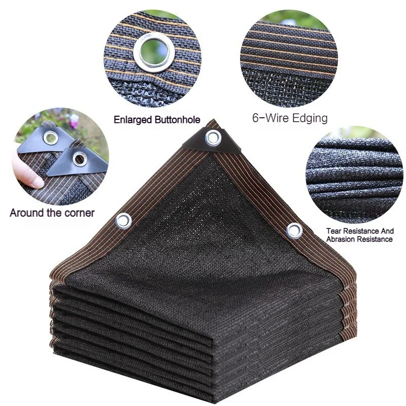 Sunshade Cloth Sunscreen Net Cover with Grommets Outdoor Courtyard, Garden Terrace Agricultural Sunshade Net Insulation