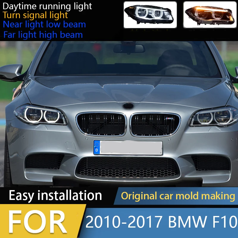 

Автомобильный Стайлинг фар для BMW F10 2010-2017 520i 525i 530i F18 светодиодные фары DRL линзы проектора автоаксессуары