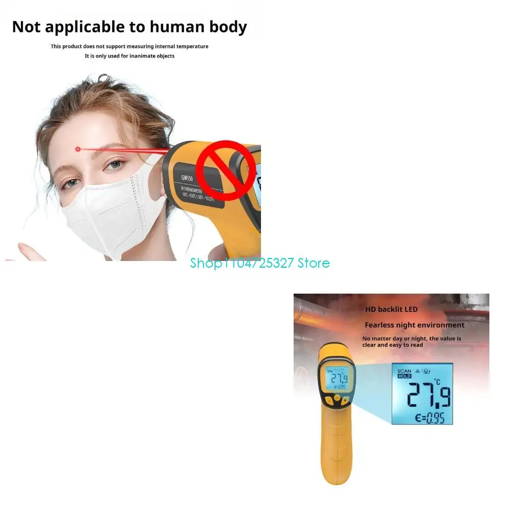 D8KF Fast Response IR Thermometers Digital Temperature Guns with ±2℃ Accuracy for Home and Industry