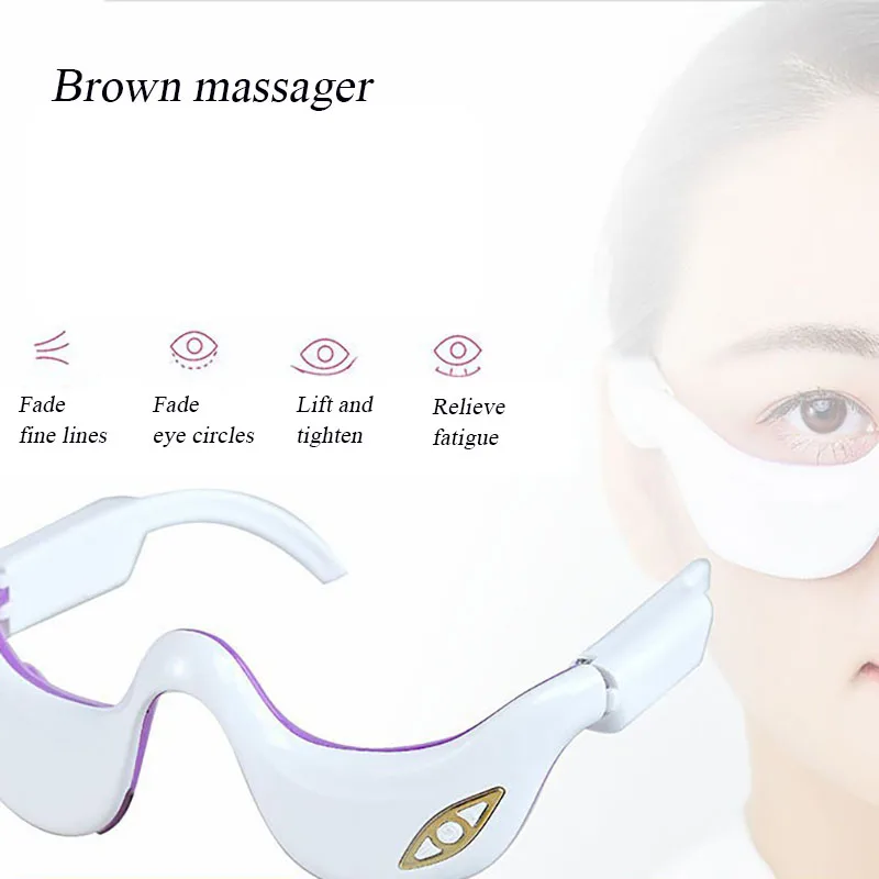 Masajeador ocular 3D Universal, instrumento de protección ocular de microcorriente para eliminar el círculo oscuro, seis modos, tres engranajes, compresa caliente
