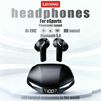 Auriculares para Juegos Lenovo GM2 Pro, Bluetooth 5.3, Auriculares Deportivos, Modo Dual, Llamadas HD, Reducción de Ruido, con Micrófono, Auriculares para Música