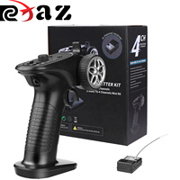 RCXAZ Remote Control Controller Wireless Transmitter with Receiver 2.4GHz 4CH for 1/10 RC Creeper SCX10 Car, Boat, Tank