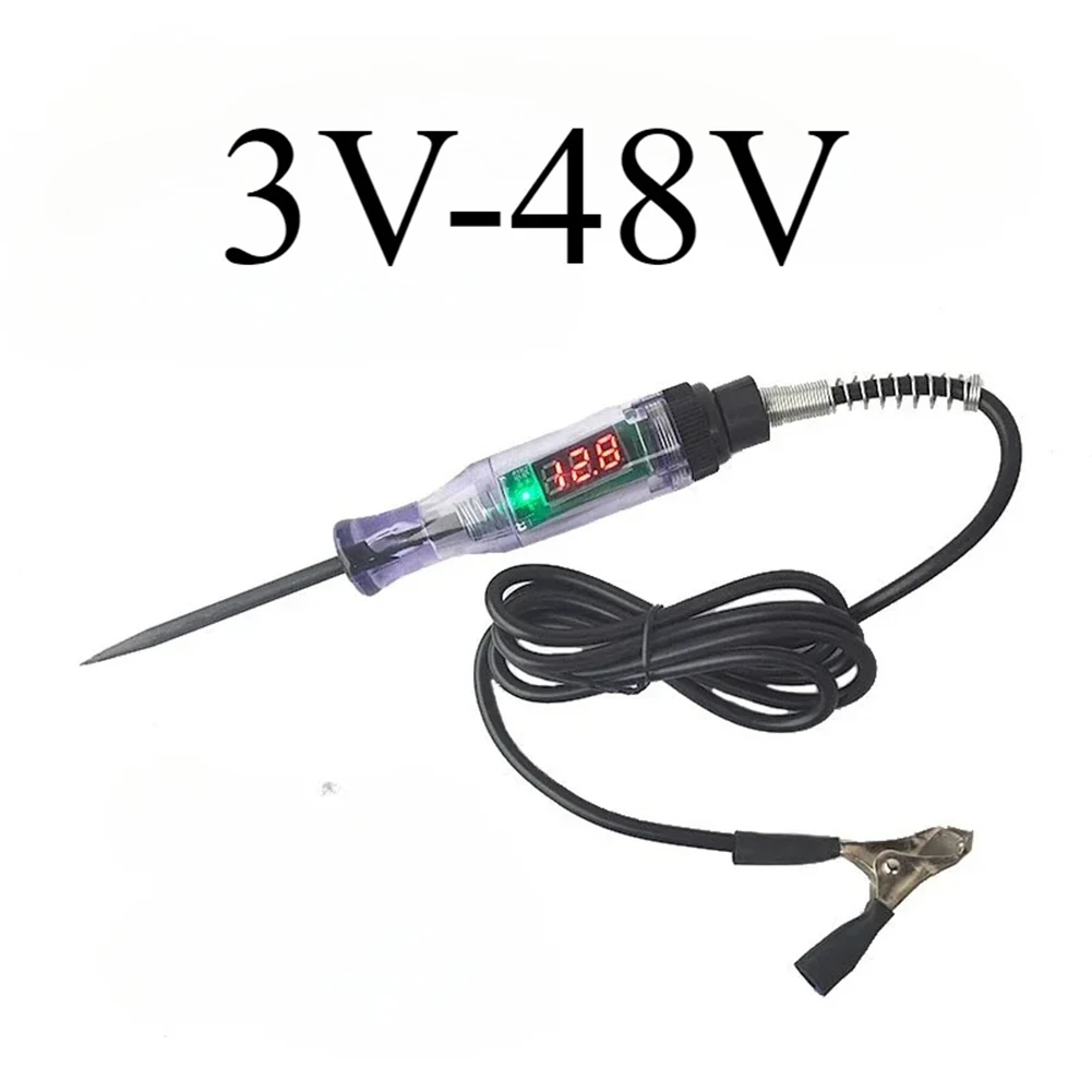 Car Voltage Circuit Tester Digital Display Car Probe Test Pen Electric Measuring Pen Circuit Tester Diagnostic Probe Test Pen